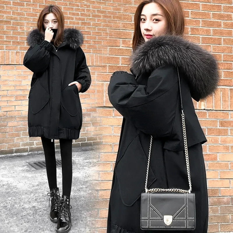 2021 New Winter Down Jackets Womens White Duck Down Coats Parkas Female Long Thicken Warm Down Parka Jacket Loose Loose Coat
2021 New Winter Down Jackets Womens White Duck Down Coats Parkas Female Long Thicken Warm Down Parka Jacket Loose Loose Coat