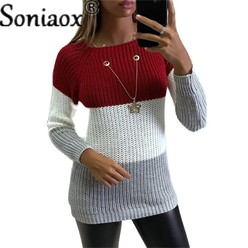 Contrast Color Hole Pullover Sweater Women 2021 Autumn Winter Long Sleeve Knitwear Jumper Sweater Female Casual Loose Clothes
Contrast Color Hole Pullover Sweater Women 2021 Autumn Winter Long Sleeve Knitwear Jumper Sweater Female Casual Loose Clothes