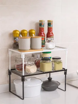 Superimpose Iron Kitchen Shelf Cabinets Kitchen Utensils, Storage Shelves Organizer Adjustable Kitchen Storage Shelf Spice Rack 
Superimpose Iron Kitchen Shelf Cabinets Kitchen Utensils, Storage Shelves Organizer Adjustable Kitchen Storage Shelf Spice Rack