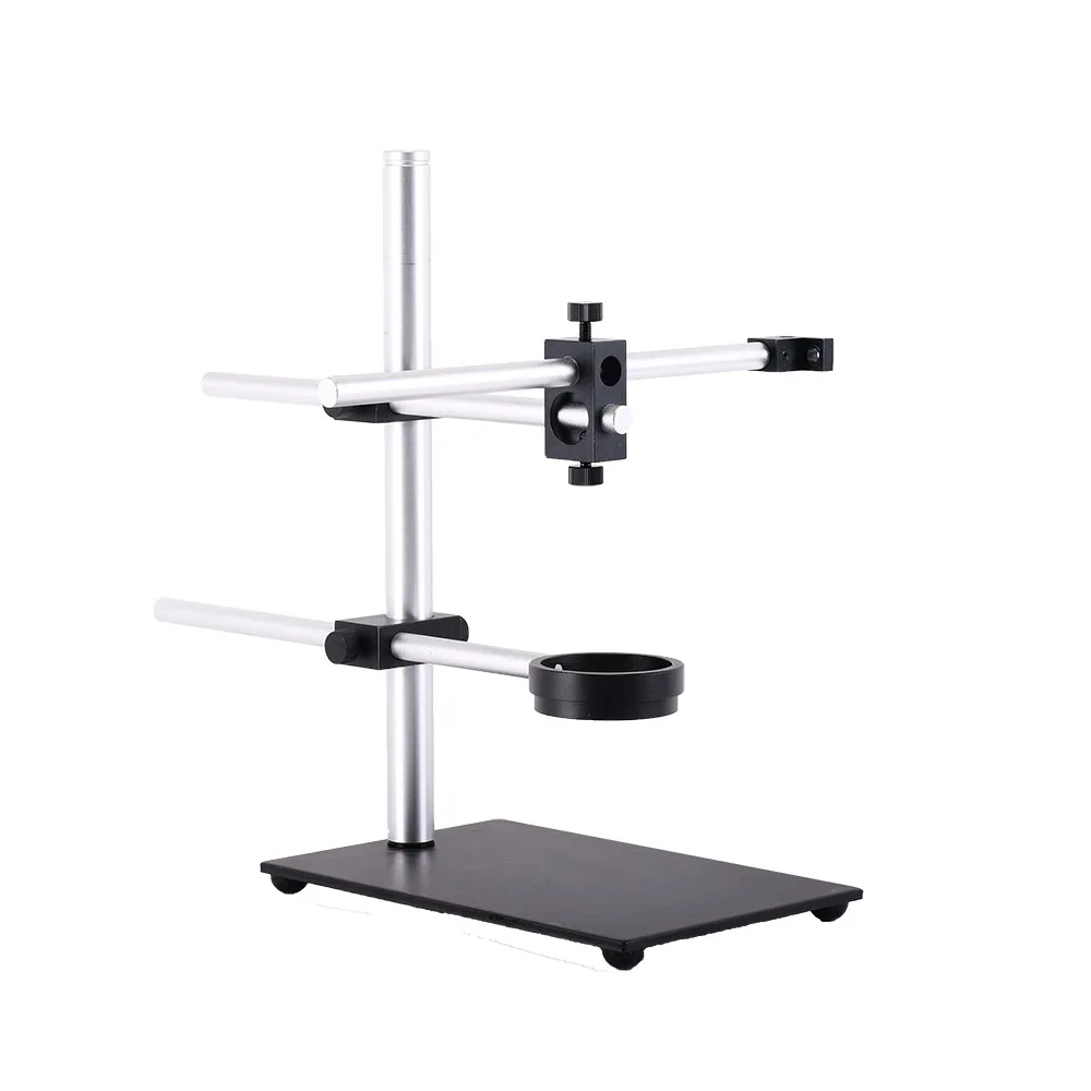 Dual Arm Rotatable Boom Large Aluminum CNC Heavy Duty Stereo Table Stand 56mm Ring Holder Metal Table Stand Microscope Holder 
Dual Arm Rotatable Boom Large Aluminum CNC Heavy Duty Stereo Table Stand 56mm Ring Holder Metal Table Stand Microscope Holder