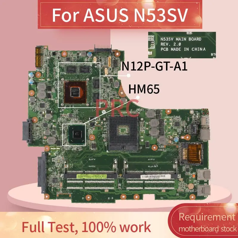 REV.2.0 для ASUS N53SV материнская плата для ноутбука HM65 N12P-GT-A1 DDR3 Материнская плата ноутбука
REV.2.0 для ASUS N53SV материнская плата для ноутбука HM65 N12P-GT-A1 DDR3 Материнская плата ноутбука
