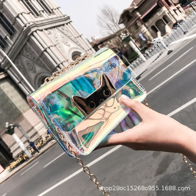 Spring And Summer 2019 New Style Transparent WOMEN'S Bag Colorful Laser Square Sling Bag Versitile Fashion Chain Messenger Bag
Spring And Summer 2019 New Style Transparent WOMEN'S Bag Colorful Laser Square Sling Bag Versitile Fashion Chain Messenger Bag