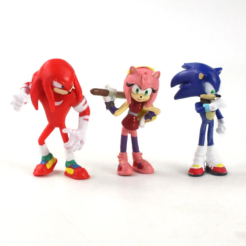 5-7cm 6pcs/set Sonic Boom Rare Dr Eggman Shadow Tails Characters PVC Sonic Action Figures Model Toy gifts for children