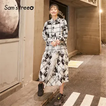 SAM'S TREE Multicolor Plaid Print Chiffon Elegant Women Dresses 2020 Spring Vintage Long Sleeve Casual Ladies Daily Dress 
SAM'S TREE Multicolor Plaid Print Chiffon Elegant Women Dresses 2020 Spring Vintage Long Sleeve Casual Ladies Daily Dress