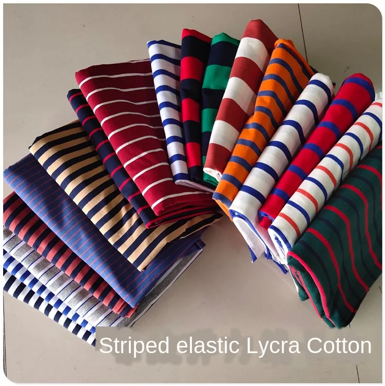 Wide 67" Stripe Side 4-Way Stretch Knit Fabric Spandex Lycra Cotton Material Spring T-shirt Short-Sleeved Jacket Skirt Fabric
Wide 67" Stripe Side 4-Way Stretch Knit Fabric Spandex Lycra Cotton Material Spring T-shirt Short-Sleeved Jacket Skirt Fabric