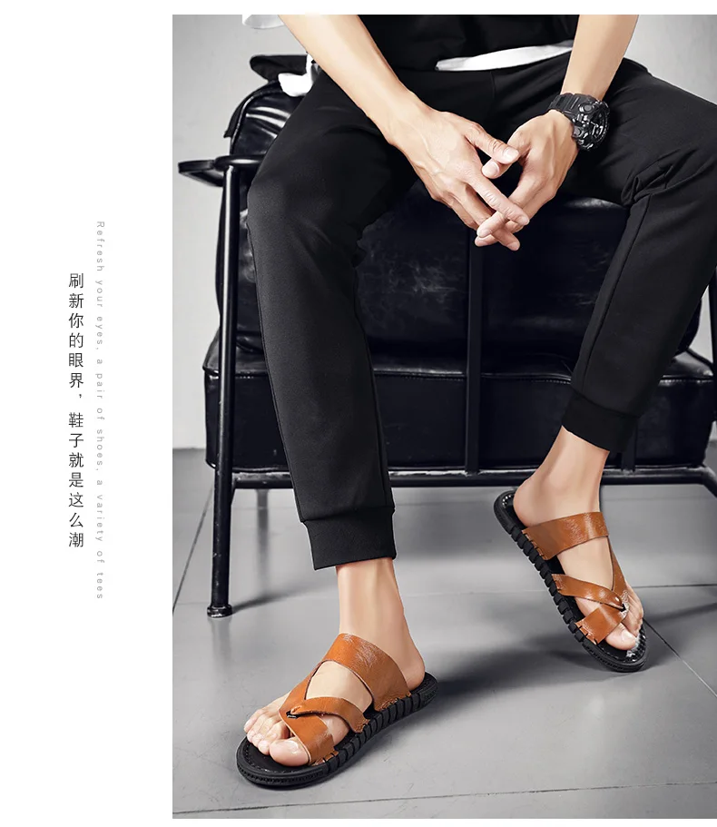 Męskie sandały skórzane letnie Verano Cuero - Wianko - 24