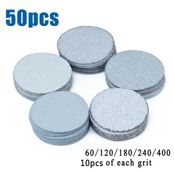 50PCS 2inch 50mm Hook &Loop Sanding Disc 60/120/180/240/400 Grit Mixed Sandpaper Durable and practical
50PCS 2inch 50mm Hook &Loop Sanding Disc 60/120/180/240/400 Grit Mixed Sandpaper Durable and practical