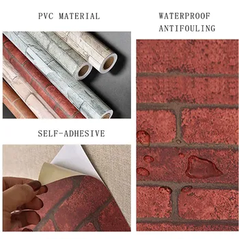 PVCWaterproof Home Decor Wall Sticker Faux Brick Wallpaper Roll Vinyl Self Adhesive Decorative Film Living Room Sofa Background
PVCWaterproof Home Decor Wall Sticker Faux Brick Wallpaper Roll Vinyl Self Adhesive Decorative Film Living Room Sofa Background