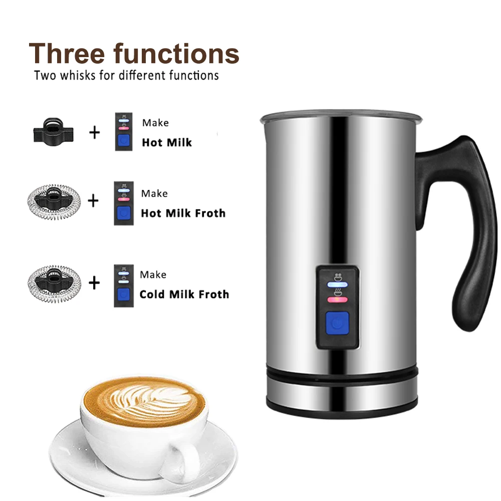 Stainless Steel 3 Function Electric Milk Frother Cappuccino Milk Frother For Coffee Machine EU/US Plug Milk Heater
Stainless Steel 3 Function Electric Milk Frother Cappuccino Milk Frother For Coffee Machine EU/US Plug Milk Heater