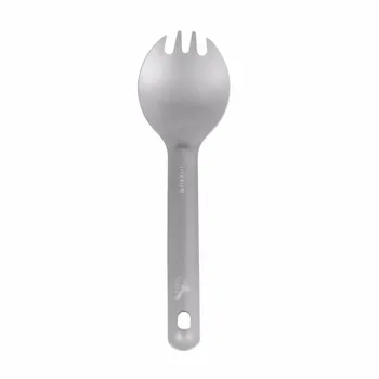 Toaks Titanium Dinner Spoon Fork Titanium Spork Lightweight 12.5g for Kitchen Dinner Use Multi-function with Hook SLV-04 
Toaks Titanium Dinner Spoon Fork Titanium Spork Lightweight 12.5g for Kitchen Dinner Use Multi-function with Hook SLV-04