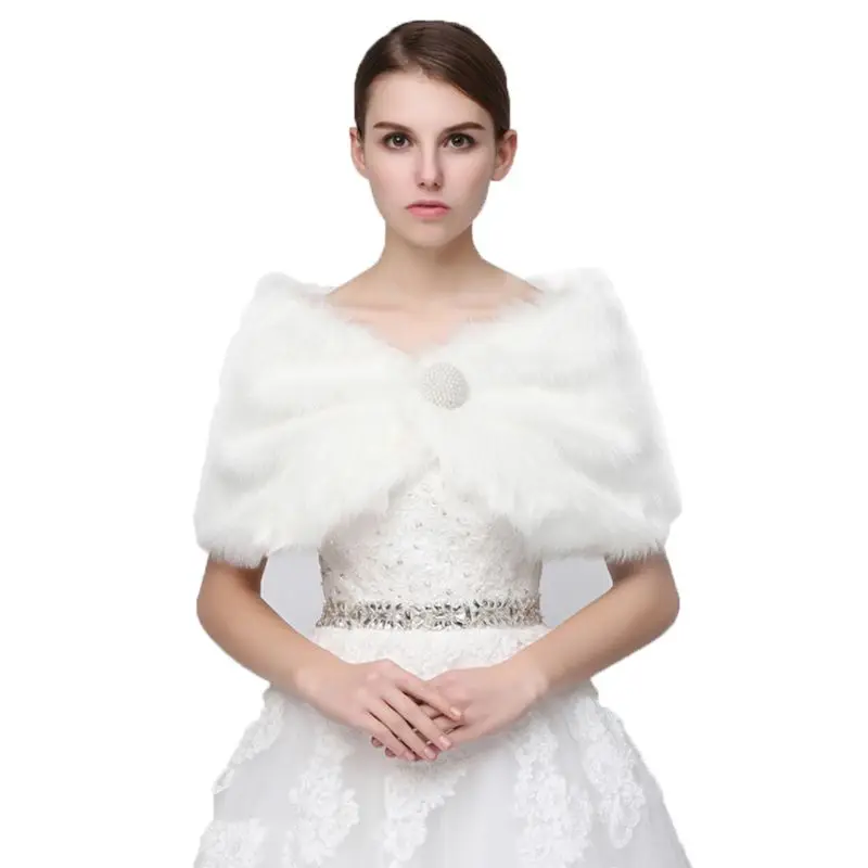 Pure White Elegant Warm Faux Fur Shawl Wedding Wrap Bridal Plush Short Coat Fairy Marriage Accessories
Pure White Elegant Warm Faux Fur Shawl Wedding Wrap Bridal Plush Short Coat Fairy Marriage Accessories