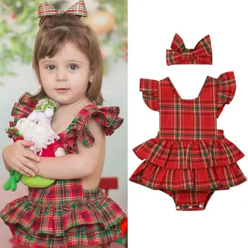 Christmas Newborn Baby Girl Ruffles Sleeveless Red Plaid Tutu Skirted Romper Jumpsuit Headband 2PCS Xmas Clothes
Christmas Newborn Baby Girl Ruffles Sleeveless Red Plaid Tutu Skirted Romper Jumpsuit Headband 2PCS Xmas Clothes