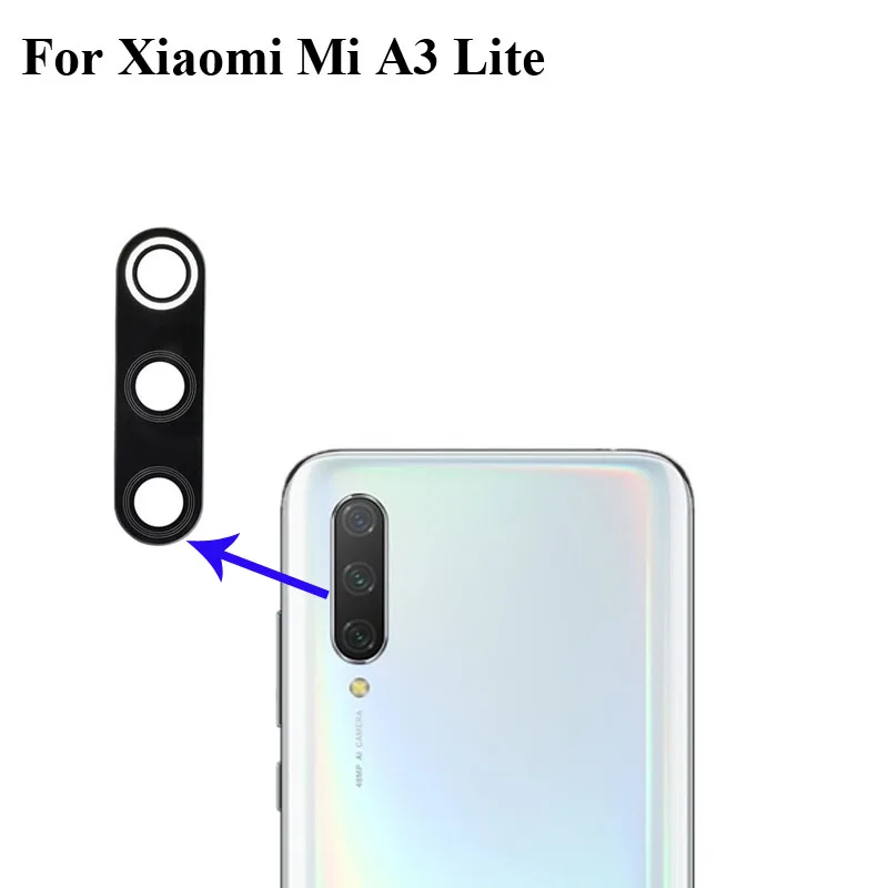 

High quality For Xiaomi Mi A3 Lite Back Rear Camera Glass Lens test good for Xiaomi Mi A 3 Lite A3lite Replacement Parts