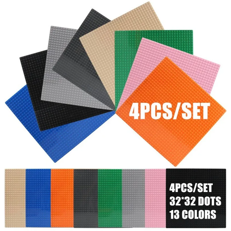 4PCS Classic Base Plates 10 Colors Compatible Legoed 32*32 City Building Blocks Construction Toys Baseplates For Children Dots
4PCS Classic Base Plates 10 Colors Compatible Legoed 32*32 City Building Blocks Construction Toys Baseplates For Children Dots