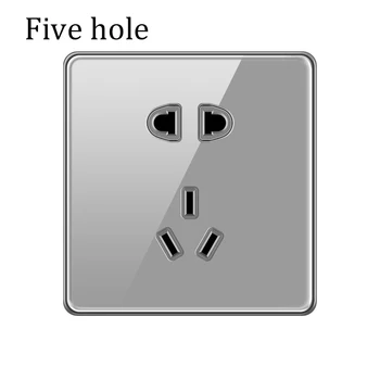 China ccc Standard Wall socket,Grey 86 Style Plug adapter Socket Outlet,Acrylic glass panel, tin phosphor bronze,AC 220-250v
China ccc Standard Wall socket,Grey 86 Style Plug adapter Socket Outlet,Acrylic glass panel, tin phosphor bronze,AC 220-250v
