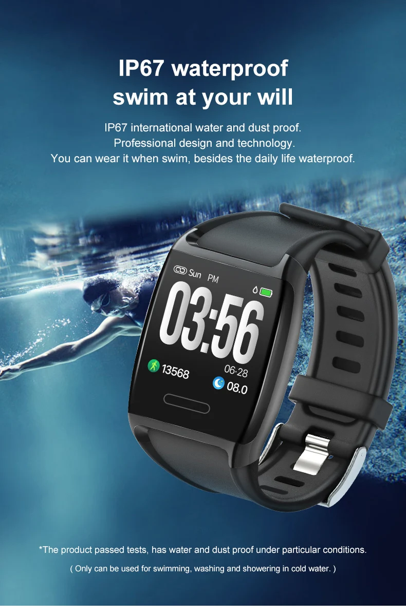 2019 V2 Smart Bracelet IP67 Waterproof Pedometer Fitness Tracker Heart Rate Blood Pressure Watch Band Activity Tracker Wristband (9)