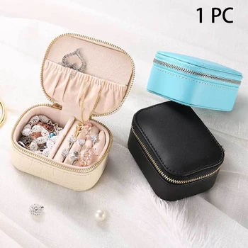 Zipper Jewelry Box PU Leather Ring Necklace Storage Display Mini Bracelet Organizer Desktop Multiple Partitions Waterproof Solid
Zipper Jewelry Box PU Leather Ring Necklace Storage Display Mini Bracelet Organizer Desktop Multiple Partitions Waterproof Solid