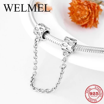 100% Authentic 925 Sterling Silver Water drop pattern Safety chain Charm Beads Fit European Charms Diy Bracelet Jewelry making
100% Authentic 925 Sterling Silver Water drop pattern Safety chain Charm Beads Fit European Charms Diy Bracelet Jewelry making