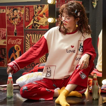 spring autumn Warm Pajamas Set Women Sleep Set Deep Pajamas Sleepwear Long Sleeves Homewear 2 Peice Nightwear
spring autumn Warm Pajamas Set Women Sleep Set Deep Pajamas Sleepwear Long Sleeves Homewear 2 Peice Nightwear