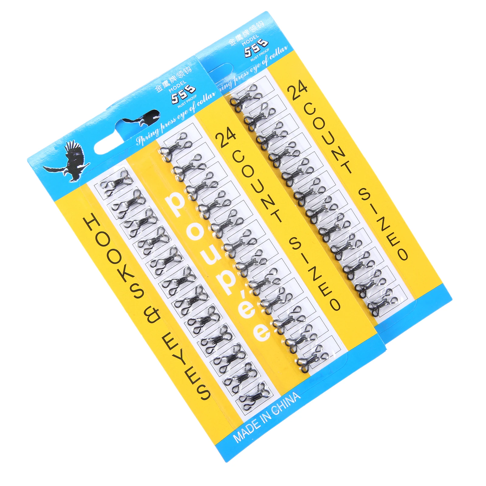 Description Picture 5 of item48 Sets 7/8/9/10mm Sewing Hook and Eye Metal Buckle Button Fastener Dress/Costume/Collar/Bag/Shirt Garment Sewing Accessories