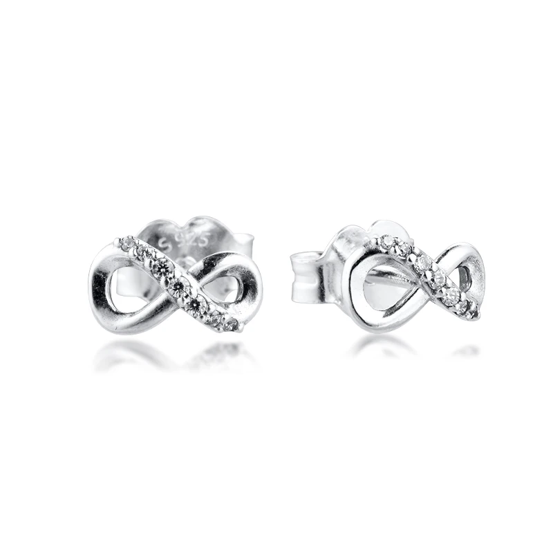CKK Earring Sparkling Infinity Stud Earrings Sterling Silver Fshion Jewelry 100% 925 Silver Women Brincos Pendientes Aretes
CKK Earring Sparkling Infinity Stud Earrings Sterling Silver Fshion Jewelry 100% 925 Silver Women Brincos Pendientes Aretes