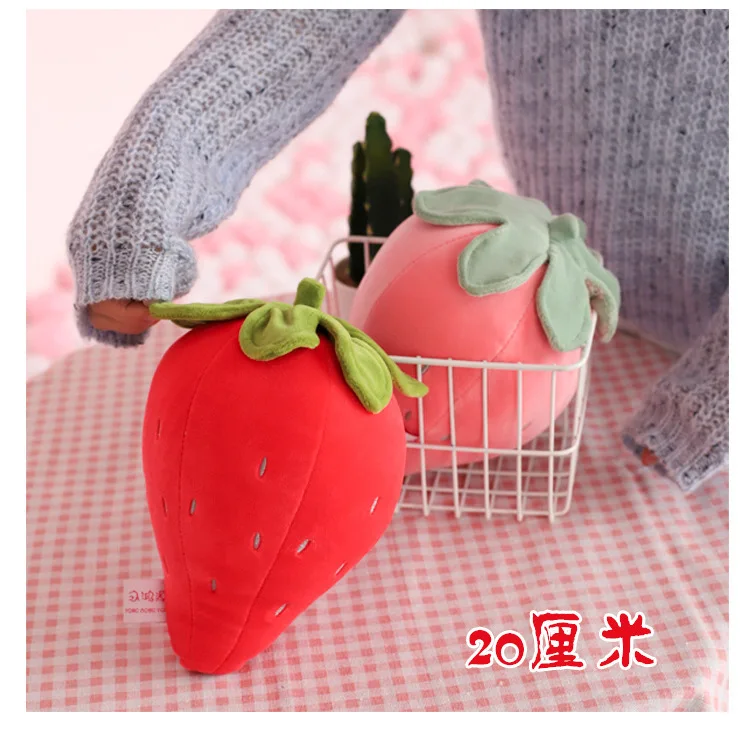 style down cotton emulational fruit plush toys strawberry pillow