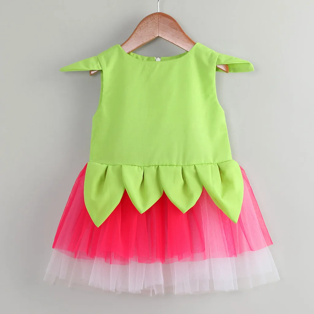 Фото Детская одежда для маленьких девочек мини платье Цвет блок Сплайсинг