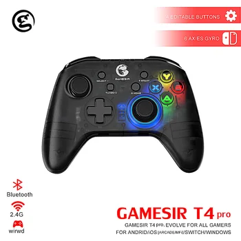 GameSir T4 Pro Bluetooth Gamepad for Nintendo Switch Controller Game Joystick With USB Receiver for iOS Android Windows PC
GameSir T4 Pro Bluetooth Gamepad for Nintendo Switch Controller Game Joystick With USB Receiver for iOS Android Windows PC
