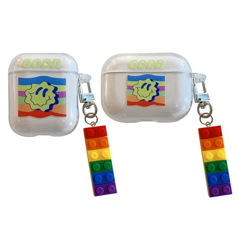 Rainbow Smile Transparent Headphone Case For Apple AirPods Pro 1 2 3 Cute Building Block Bluetooth Earphone Cover Accessories
Rainbow Smile Transparent Headphone Case For Apple AirPods Pro 1 2 3 Cute Building Block Bluetooth Earphone Cover Accessories