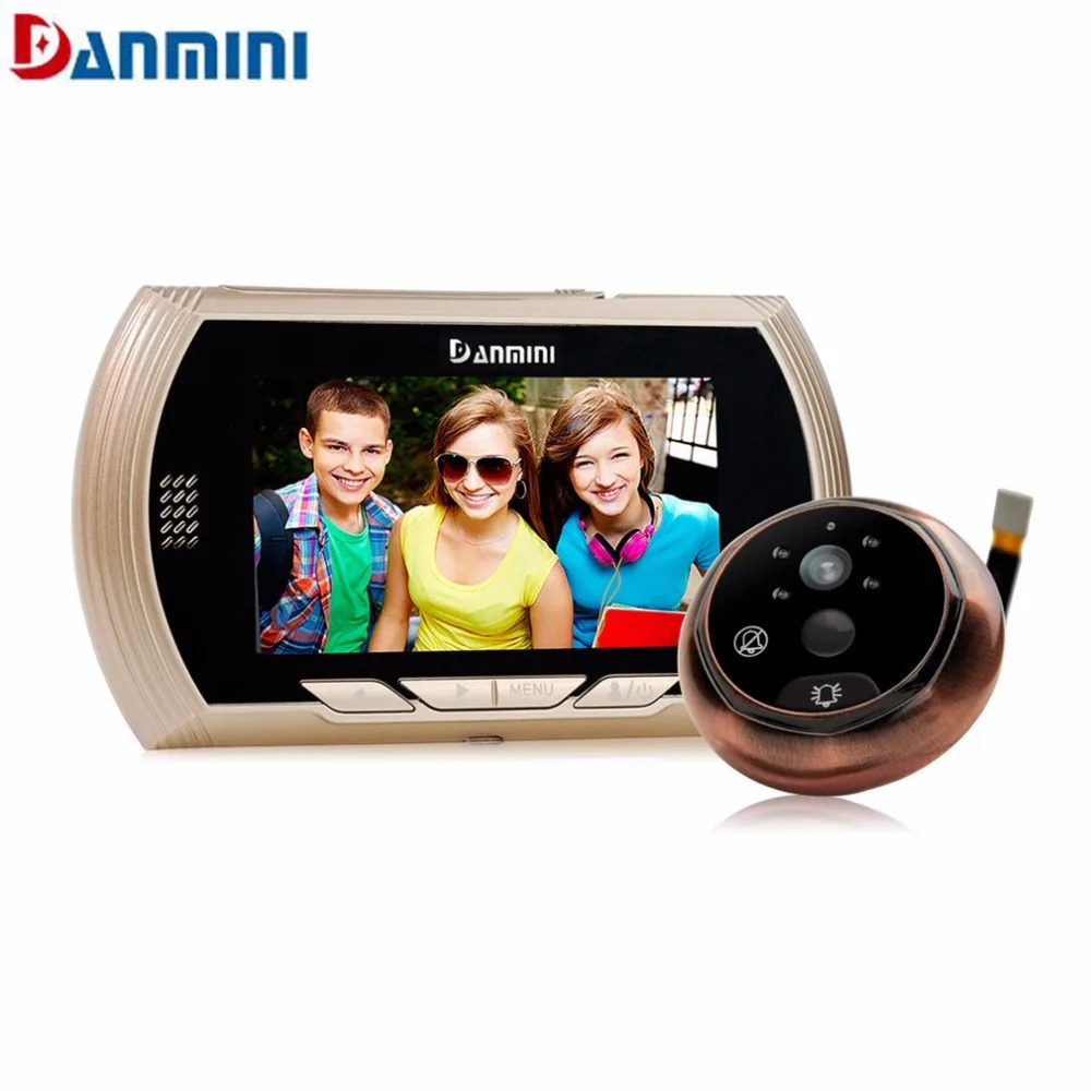 Danmini 4.3 HD Color Screen Smart Doorbell Viewer Digital Door Peephole Viewer Camera Door Eye Video record IR Night vision
Danmini 4.3 HD Color Screen Smart Doorbell Viewer Digital Door Peephole Viewer Camera Door Eye Video record IR Night vision