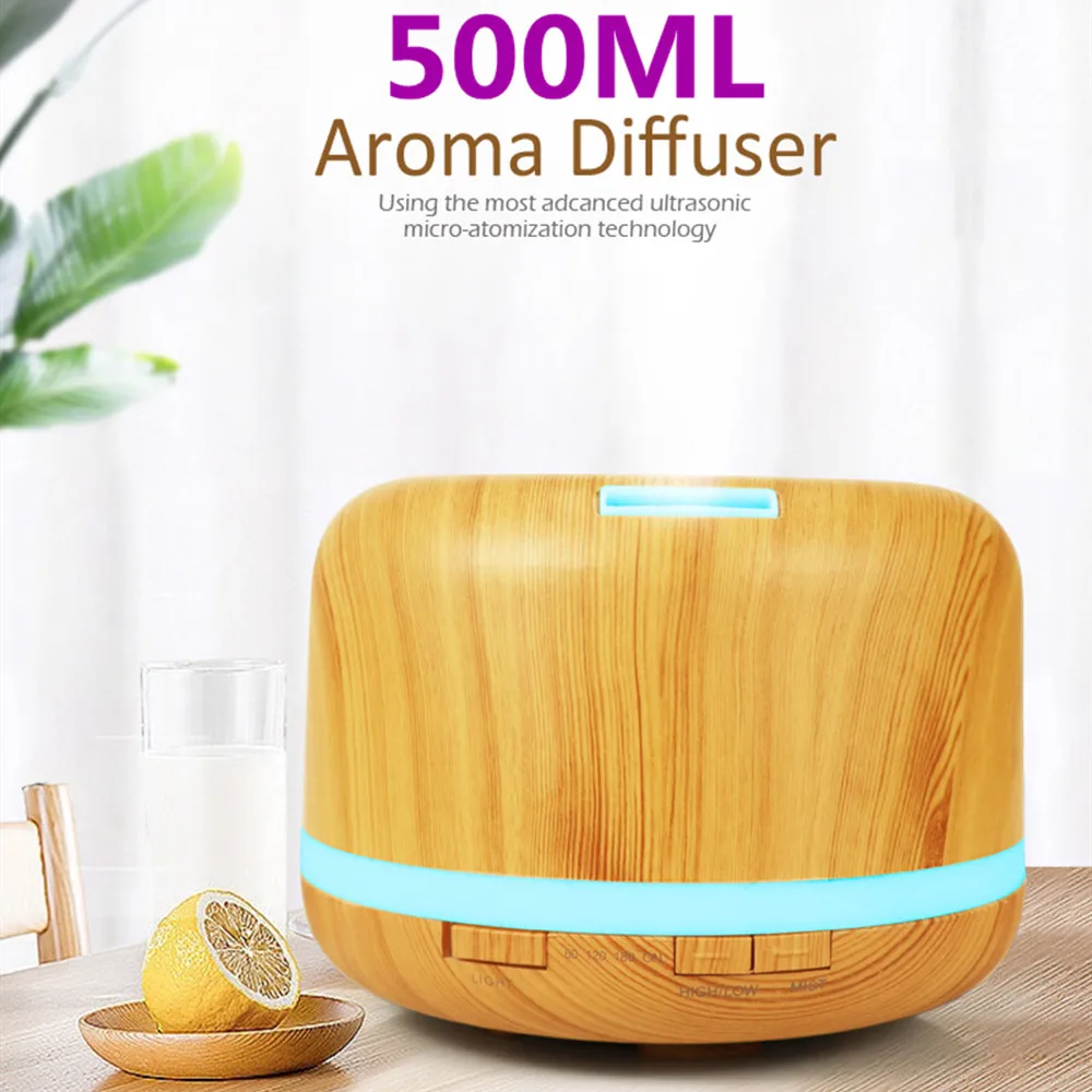 Ultrasonic Aroma Diffuser 500ml Humidifier Essential Oil Diffuser Air Aromatherapy Humidifier Machine With Wood Grain For Home
Ultrasonic Aroma Diffuser 500ml Humidifier Essential Oil Diffuser Air Aromatherapy Humidifier Machine With Wood Grain For Home