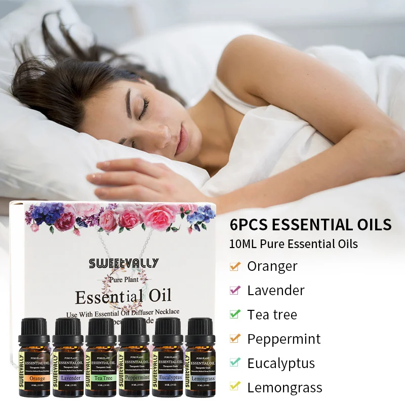 6pcs 10ml Pure Essential Oils For Aromatherapy Diffusers Essential Oils Organic Body Relieve Stress Oil Skin Care Help Sleep
6pcs 10ml Pure Essential Oils For Aromatherapy Diffusers Essential Oils Organic Body Relieve Stress Oil Skin Care Help Sleep