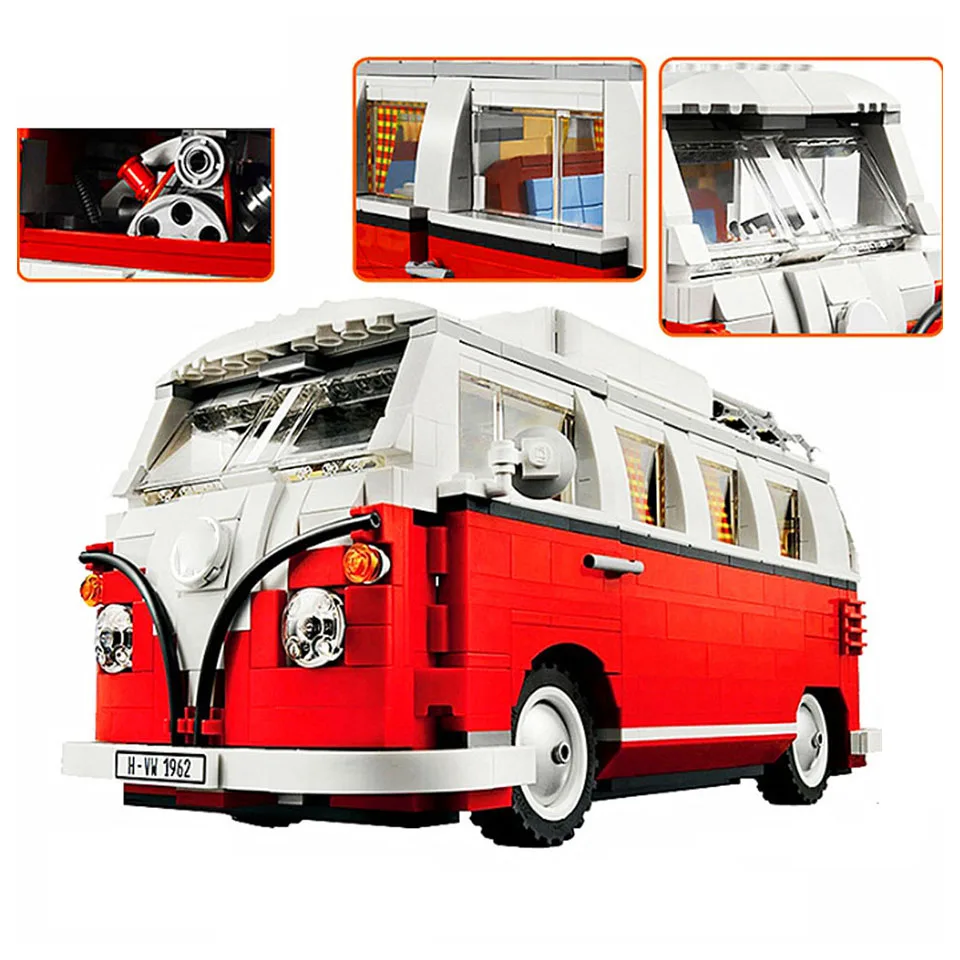 Technic Series VW t1 Camper Van blocks Bus Model Building Blocks Bricks Toy for Children Car Set DIY Gift 1354pcs Compatible
Technic Series VW t1 Camper Van blocks Bus Model Building Blocks Bricks Toy for Children Car Set DIY Gift 1354pcs Compatible