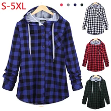 Women Casual Red Plaid Jacket Hooded Long Sleeve Plus Size England Shirt Tops Harajuku Cardigans Checkered Blouse Female Clothes
Women Casual Red Plaid Jacket Hooded Long Sleeve Plus Size England Shirt Tops Harajuku Cardigans Checkered Blouse Female Clothes