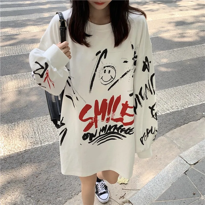 Homemade/2019 New Hip-hop Street Graffiti Printed Loose Bf Long Sleeve Sanitary Clothes for Men and Women hoodies sweatshirts
Homemade/2019 New Hip-hop Street Graffiti Printed Loose Bf Long Sleeve Sanitary Clothes for Men and Women hoodies sweatshirts