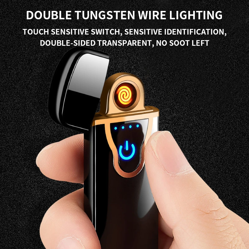 Touch Sensor USB Charging Lighter Ultra-thin Fingerprint Touch Screen Windproof Individual Smoking Candle Lighters Male Gifts
Touch Sensor USB Charging Lighter Ultra-thin Fingerprint Touch Screen Windproof Individual Smoking Candle Lighters Male Gifts