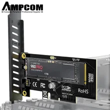 AMPCOM M.2 NVME SSD to PCIe 4.0 Adapter Card, 64Gbps SSD PCIe4.0 X4 Adapter for Desktop PC , PCI-E GEN4 Full Speed AMPCOM M.2 NVME SSD to PCIe 4.0 Adapter Card, 64Gbps SSD PCIe4.0 X4 Adapter for Desktop PC , PCI-E GEN4 Full Speed
