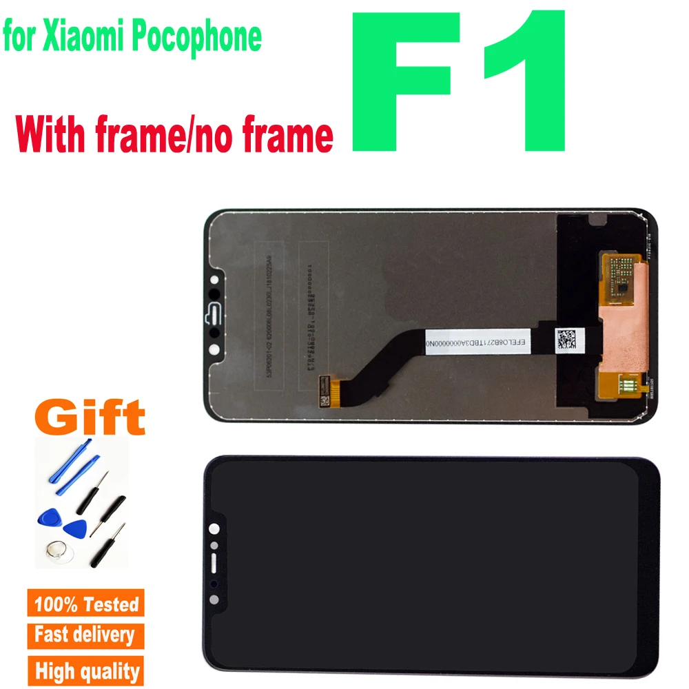 Original 6.18" Display Replacement for Xiaomi Poco F1 LCD Touch Screen Digitizer Assembly for Pocophone F1 Display Repair parts
Original 6.18" Display Replacement for Xiaomi Poco F1 LCD Touch Screen Digitizer Assembly for Pocophone F1 Display Repair parts