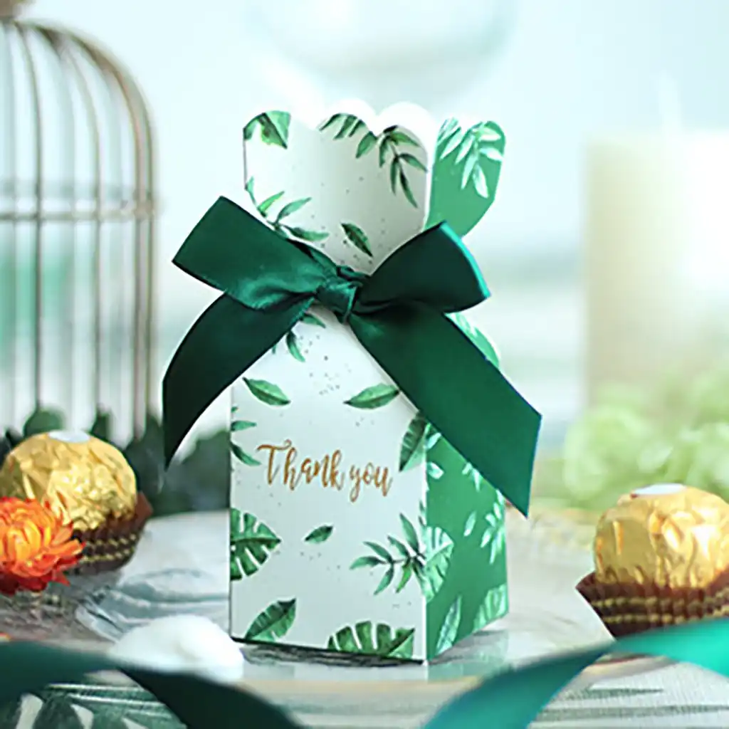 green paper candy boxes gift bag wedding gift box baby shower