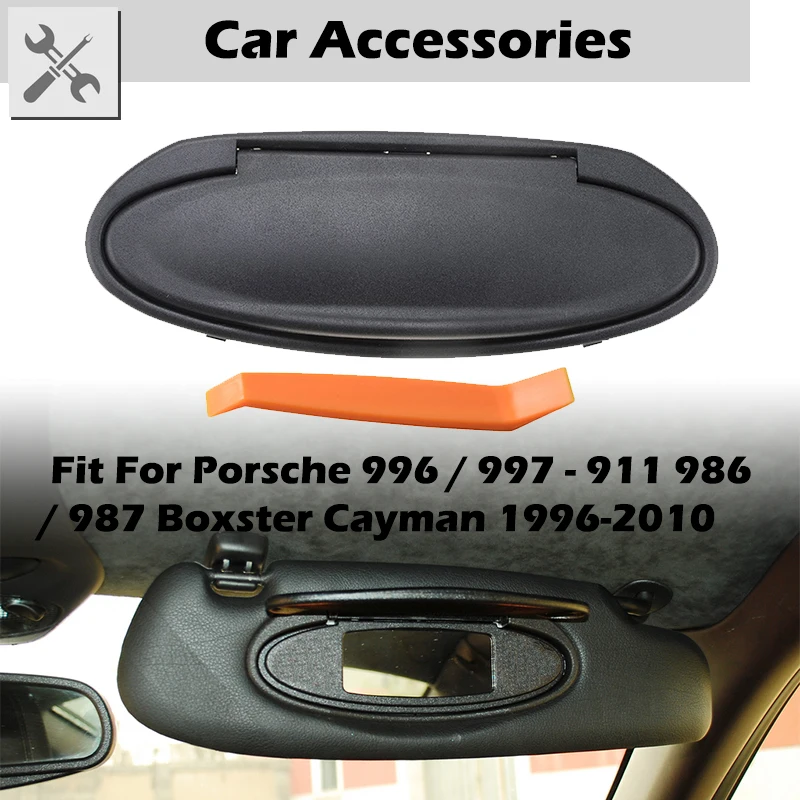 

Car Sun Visor Vanity Mirror Glass Frame Cover Fit For 1996-2010 Porsche 996 997 911 986 987 Boxster Cayman Accessories