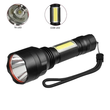 LED Flashlight T6+COB Long-range LED Flashlight Torch For Outdoor Camping Lamp Torch Camping Flashlight Hiking Flashlight
LED Flashlight T6+COB Long-range LED Flashlight Torch For Outdoor Camping Lamp Torch Camping Flashlight Hiking Flashlight