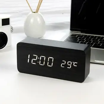 Alarm Clock Multifunction Digital Clock LED Alarm Clock Wood White Voice Control USB Powered Thermometer Office Home Decoration
Alarm Clock Multifunction Digital Clock LED Alarm Clock Wood White Voice Control USB Powered Thermometer Office Home Decoration