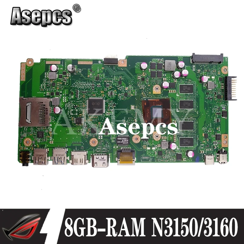 Новинка! X540SA материнская плата для ноутбука REV 2 0 For Asus X540 X540S X540SAA тест ok 8GB-RAM N3150/3160