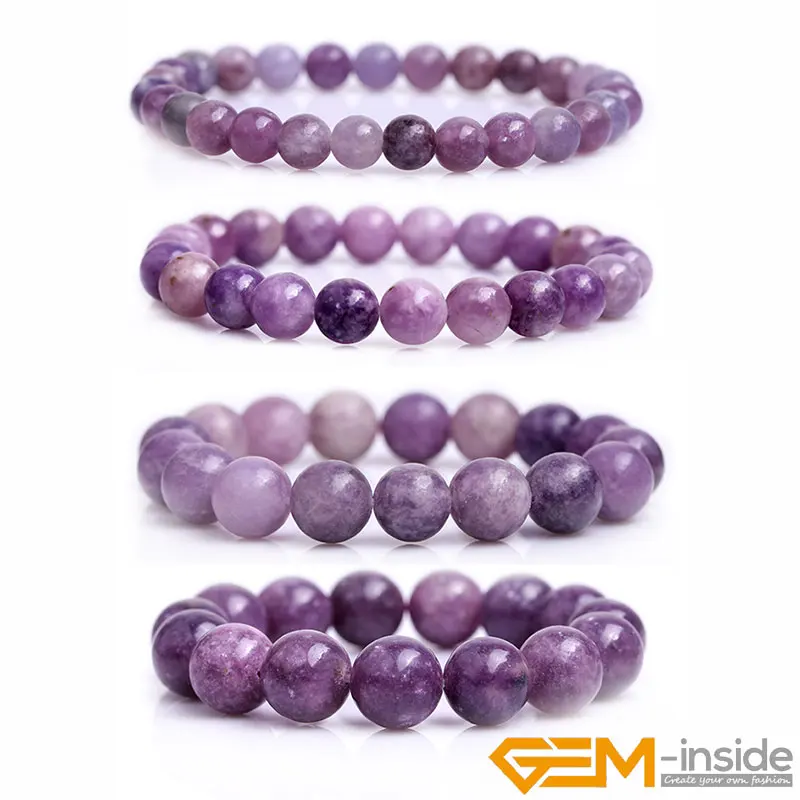 Natural Stone Beaded Purple Lepidolite Bracelet Energy Healing Stone Bracelet For Women Gifts 7.5 Inch 6mm 8mm 10mm 12mm
Natural Stone Beaded Purple Lepidolite Bracelet Energy Healing Stone Bracelet For Women Gifts 7.5 Inch 6mm 8mm 10mm 12mm