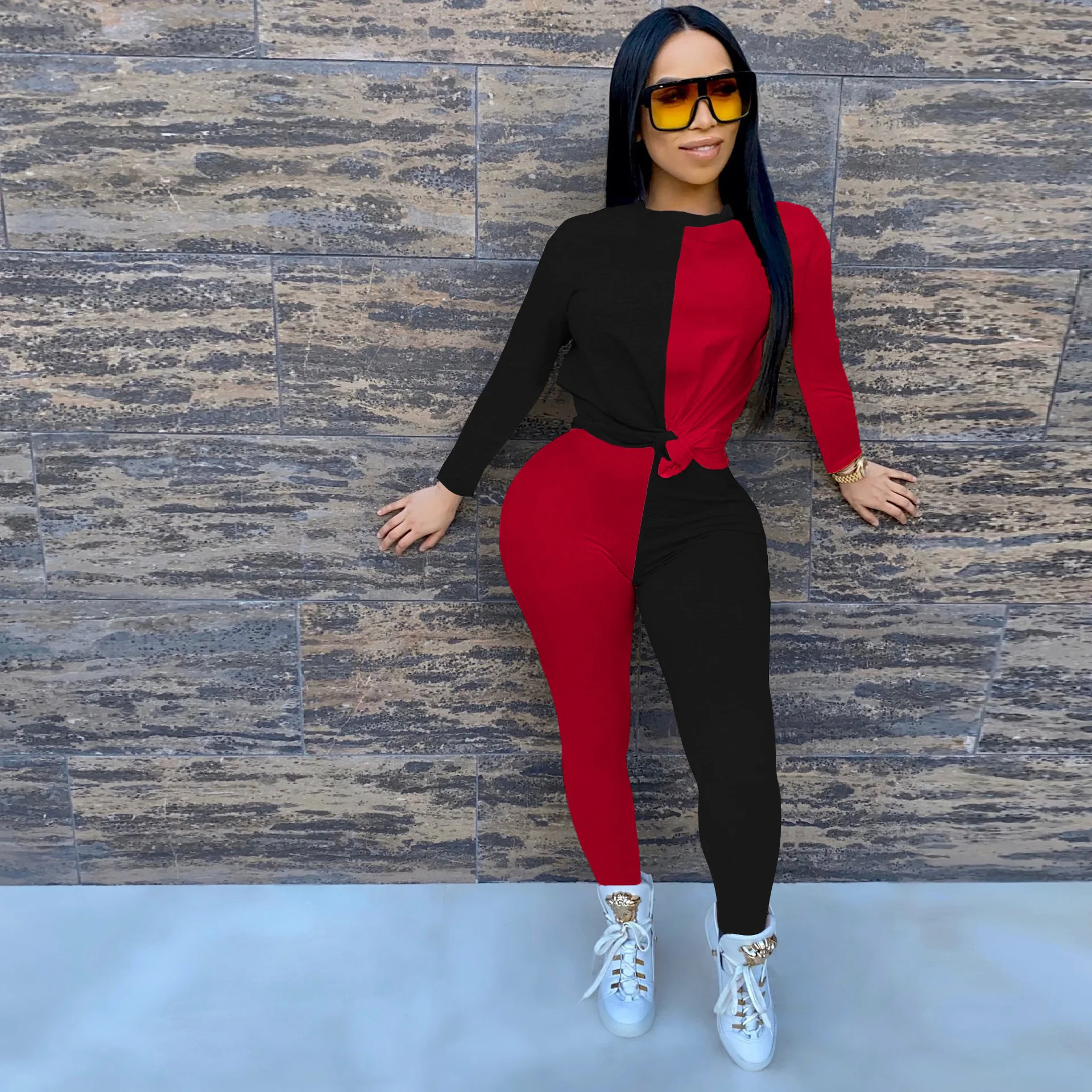 2020 New Fall Women Sets Summer Tracksuits Patchwork Sportswear Blouses Tops+Joggers Pants Two Piece Set Club Party Street Sexy
2020 New Fall Women Sets Summer Tracksuits Patchwork Sportswear Blouses Tops+Joggers Pants Two Piece Set Club Party Street Sexy