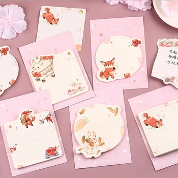 30pcs 6 Designs Kawaii Cartoon Animals Rabbit Fox Memo Pad Sticky Notes Notepad Diary Self Stick Notes Memo Pads
30pcs 6 Designs Kawaii Cartoon Animals Rabbit Fox Memo Pad Sticky Notes Notepad Diary Self Stick Notes Memo Pads