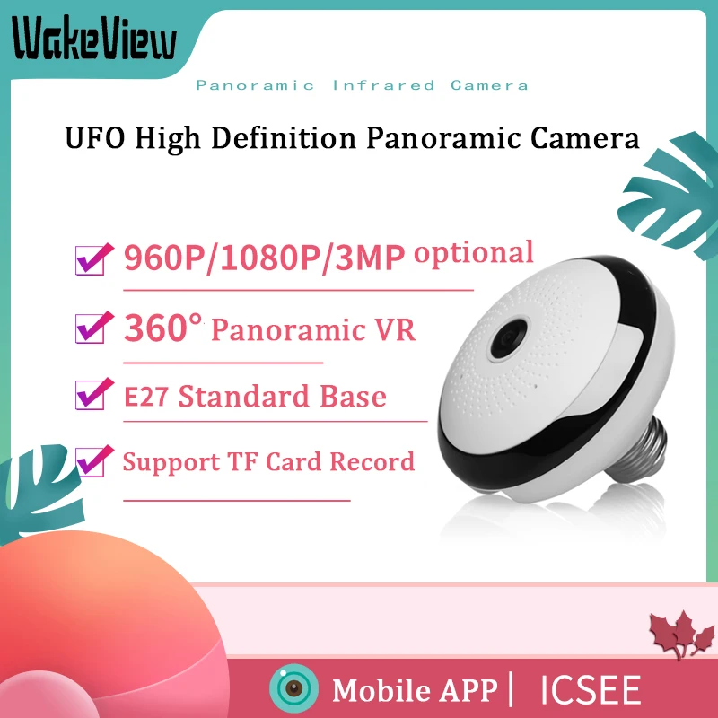 WakeView Smart Camera 3.0MP Wireless Panoramic Home Security WiFi CCTV Fisheye IP Camera 360 Degree HD Home Surveillance Camera
WakeView Smart Camera 3.0MP Wireless Panoramic Home Security WiFi CCTV Fisheye IP Camera 360 Degree HD Home Surveillance Camera