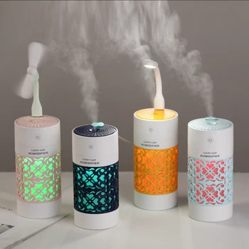250ml Air Humidifier LED Night Lamp Mini Fan Aroma Essential Oil Diffuser USB Fogger For Home Office Car Alcohol Disinfection
250ml Air Humidifier LED Night Lamp Mini Fan Aroma Essential Oil Diffuser USB Fogger For Home Office Car Alcohol Disinfection