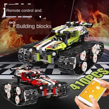 Yuxing 13032-37 intelligent assembly mobile phone APP programming remote control tracked high speed car block particle toy
Yuxing 13032-37 intelligent assembly mobile phone APP programming remote control tracked high speed car block particle toy
