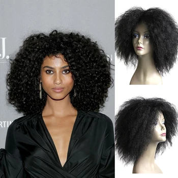 AILIADE Women's Black Synthetic Wig Black Short Curly Wig Black Non-Glue Heat Resistant Fiber Daily Wear Synthetic Wig 
AILIADE Women's Black Synthetic Wig Black Short Curly Wig Black Non-Glue Heat Resistant Fiber Daily Wear Synthetic Wig